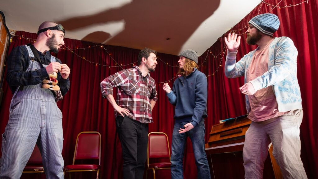 Group of people enjoying an improv social game